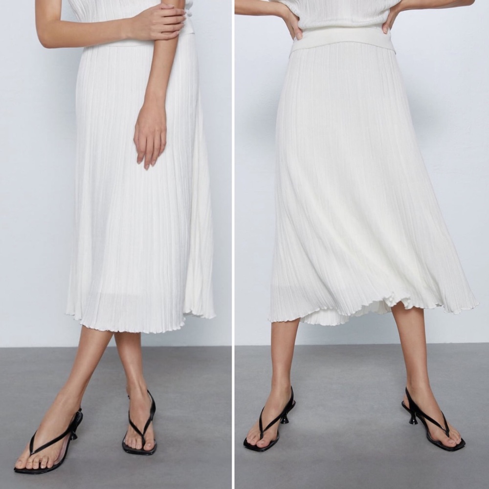 ZARA Knit Midi Skirt